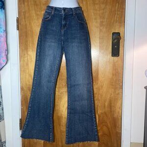 Blue Denim Colab Feel The Sun Saltwater & Song Flare Jeans Size 11